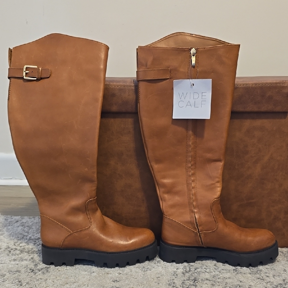 Franco Sarto Knee-High Leather Boots
